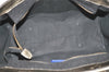 Authentic BURBERRY BLUE LABEL Shoulder Tote Bag Wool Leather Black 6487J