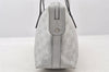 Authentic GUCCI Hand Bag Purse GG Canvas Leather 264210 Silver Junk 6487K