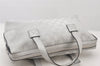 Authentic GUCCI Hand Bag Purse GG Canvas Leather 264210 Silver Junk 6487K