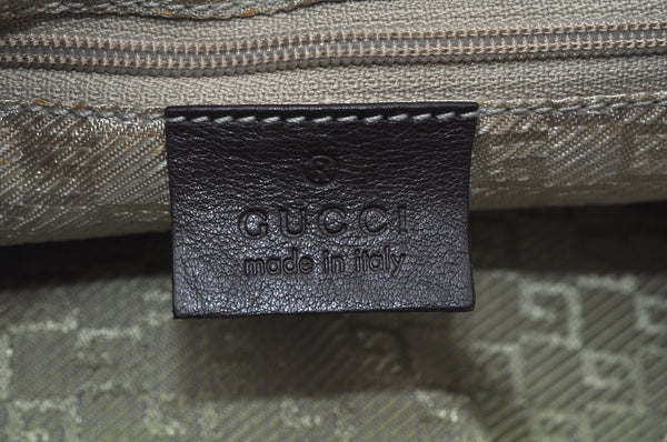 Authentic GUCCI Sherry Line Shoulder Bag Purse Leather 0014186 Brown 6488J