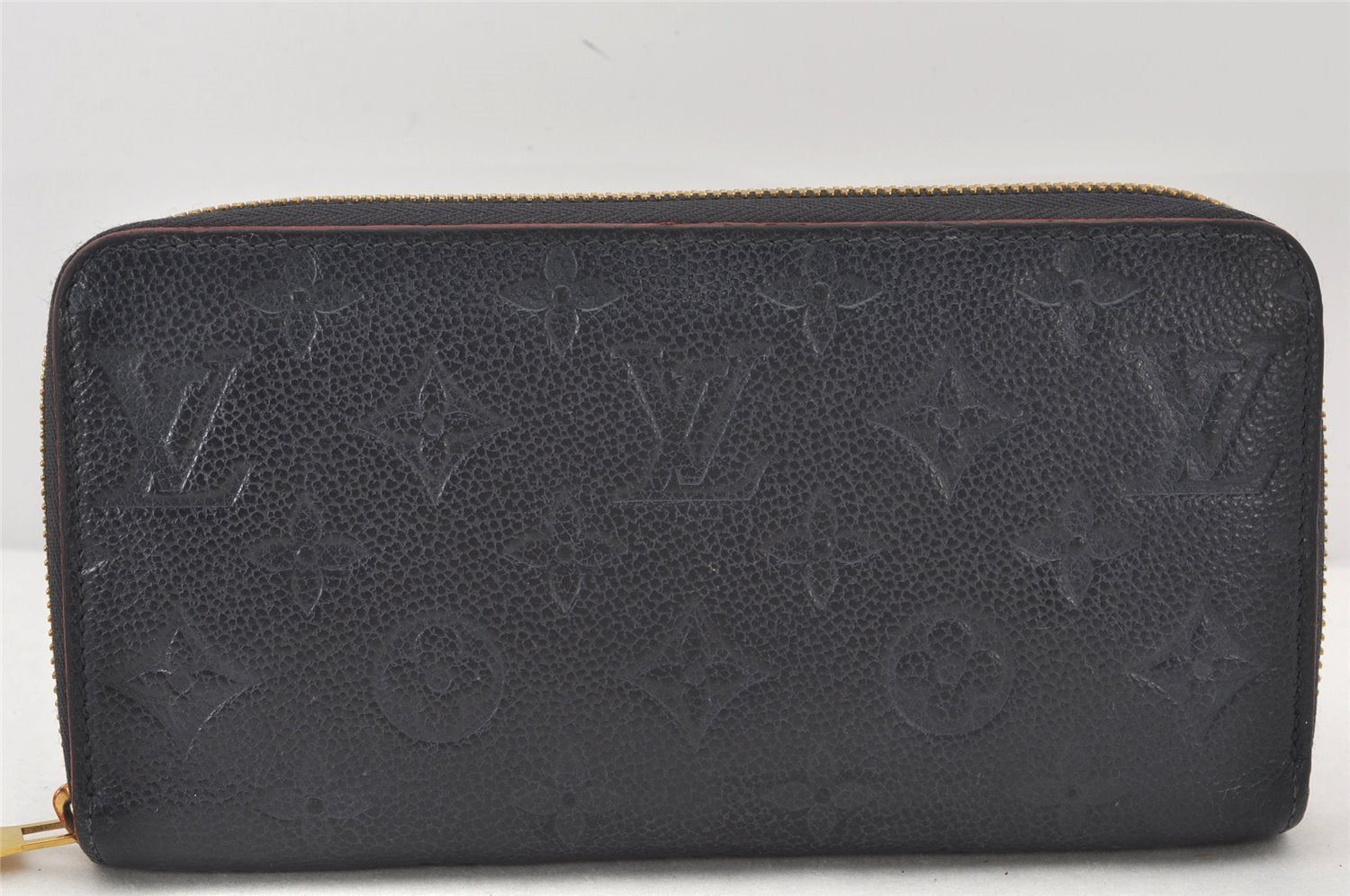 Authentic Louis Vuitton Monogram Empreinte Zippy Wallet Navy M62121 LV 6488K