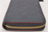 Authentic Louis Vuitton Monogram Empreinte Zippy Wallet Navy M62121 LV 6488K