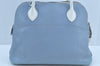 Authentic HERMES Bolide Macaron 31 SPO 2Way Hand Bag Leather Light Blue 6490I