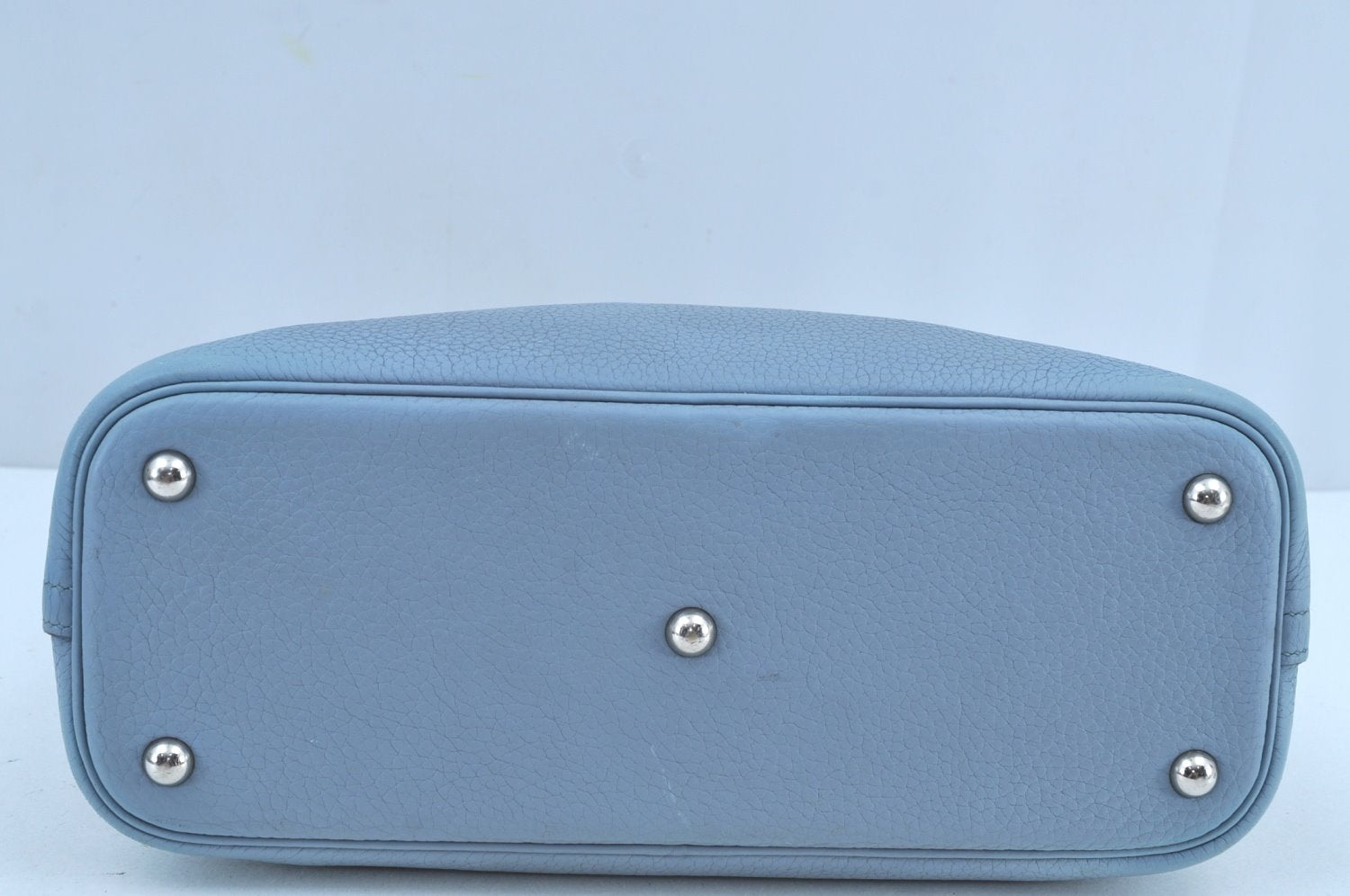 Authentic HERMES Bolide Macaron 31 SPO 2Way Hand Bag Leather Light Blue 6490I