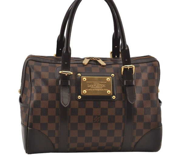 Authentic Louis Vuitton Damier Berkeley Hand Boston Bag Purse N52000 LV 6490J