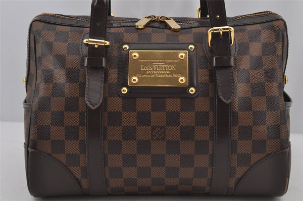 Authentic Louis Vuitton Damier Berkeley Hand Boston Bag Purse N52000 LV 6490J