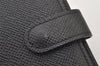 Authentic Louis Vuitton Taiga Agenda PM Notebook Cover Black R20426 LV 6490K