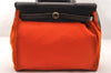 Authentic HERMES Her Bag PM 2 In 1 2Way Shoulder Hand Bag Canvas Orange 6492I