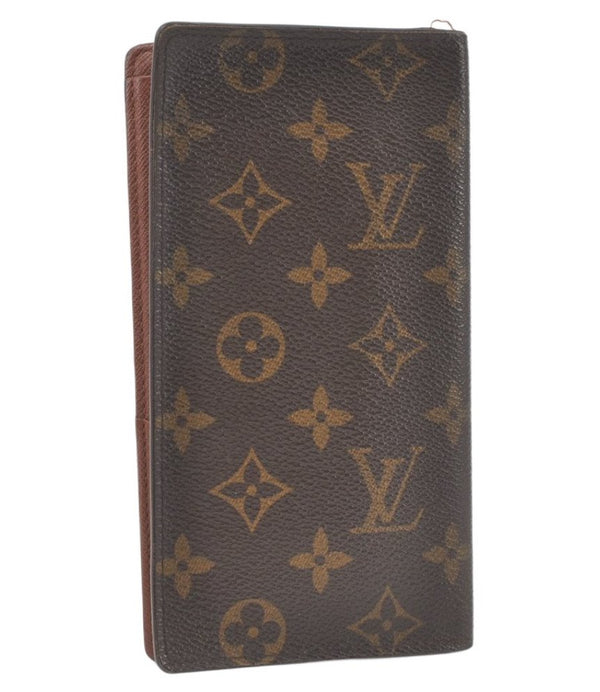 Authentic Louis Vuitton Monogram Porte Valeurs Cartes Credit M61823 Wallet 6492K