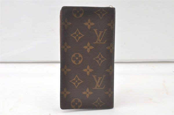 Authentic Louis Vuitton Monogram Porte Valeurs Cartes Credit M61823 Wallet 6492K