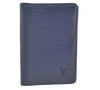 Authentic Louis Vuitton Epi Organizer De Poche Pass Case Blue M6358G LV 6494K