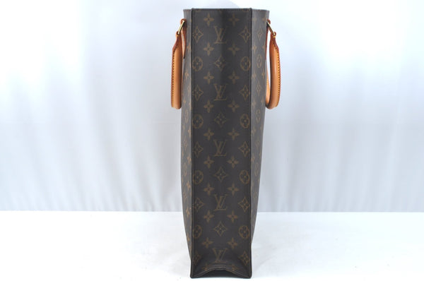 Authentic Louis Vuitton Monogram Sac Plat Hand Tote Bag M51140 LV Junk 6495H