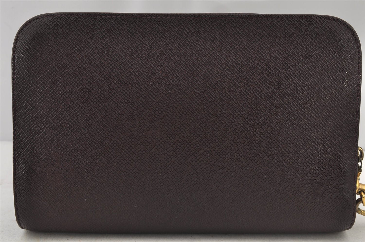 Authentic Louis Vuitton Taiga Baikal Clutch Bag Purple M30186 LV 6495J