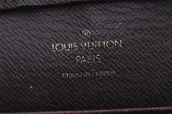 Authentic Louis Vuitton Taiga Baikal Clutch Bag Purple M30186 LV 6495J