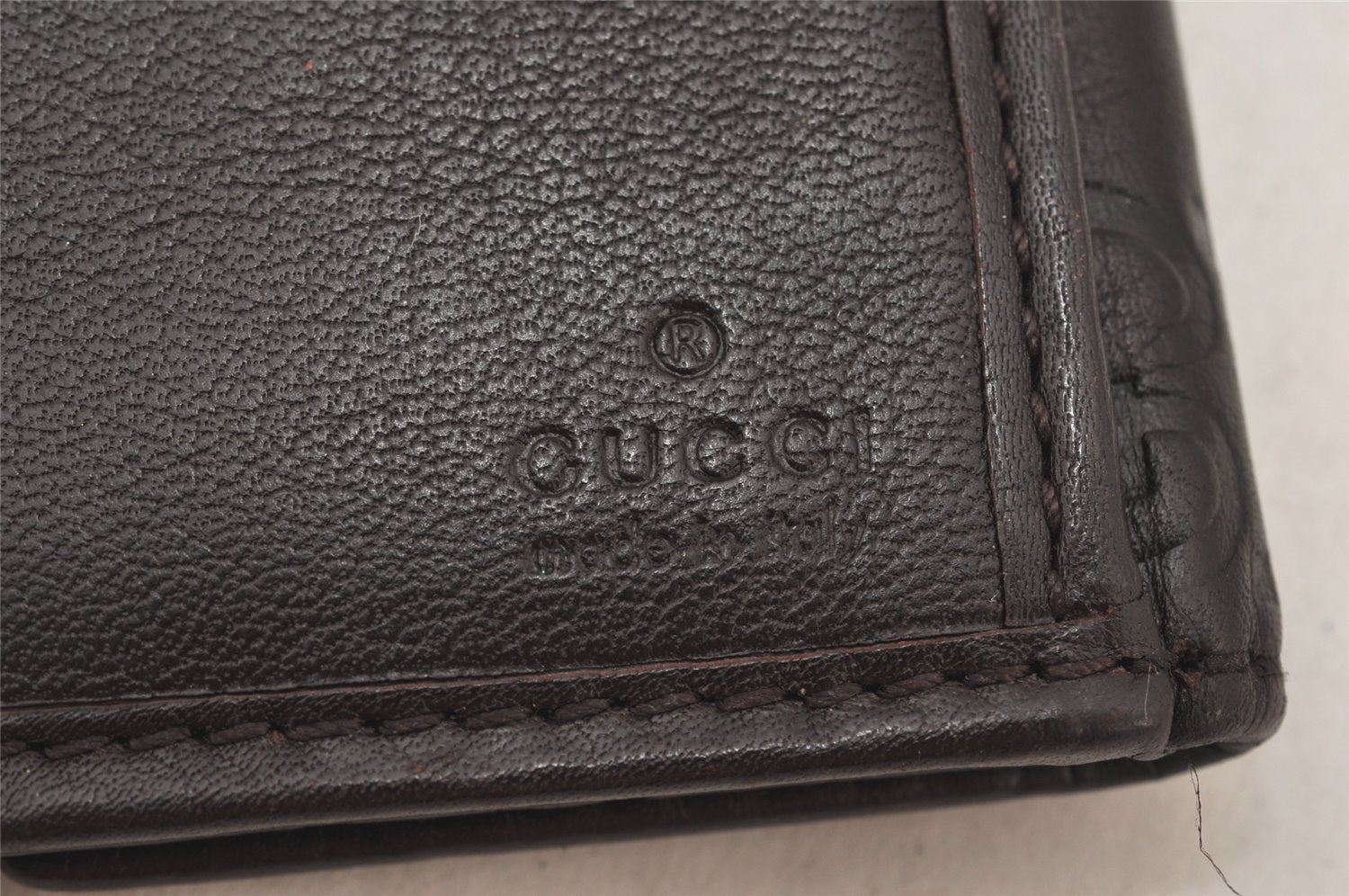 Authentic GUCCI Guccissima GG Leather Long Wallet Purse 257012 Brown 6495K