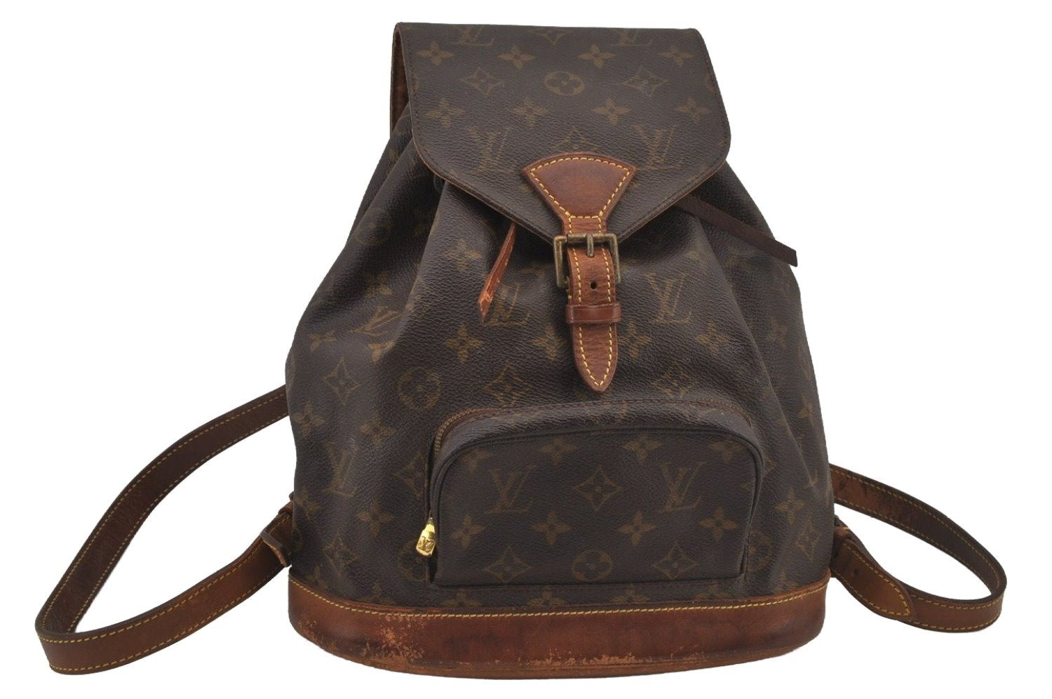 Authentic Louis Vuitton Monogram Montsouris MM Backpack M51136 LV 6497J