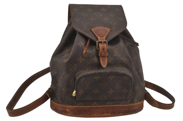Authentic Louis Vuitton Monogram Montsouris MM Backpack M51136 LV 6497J