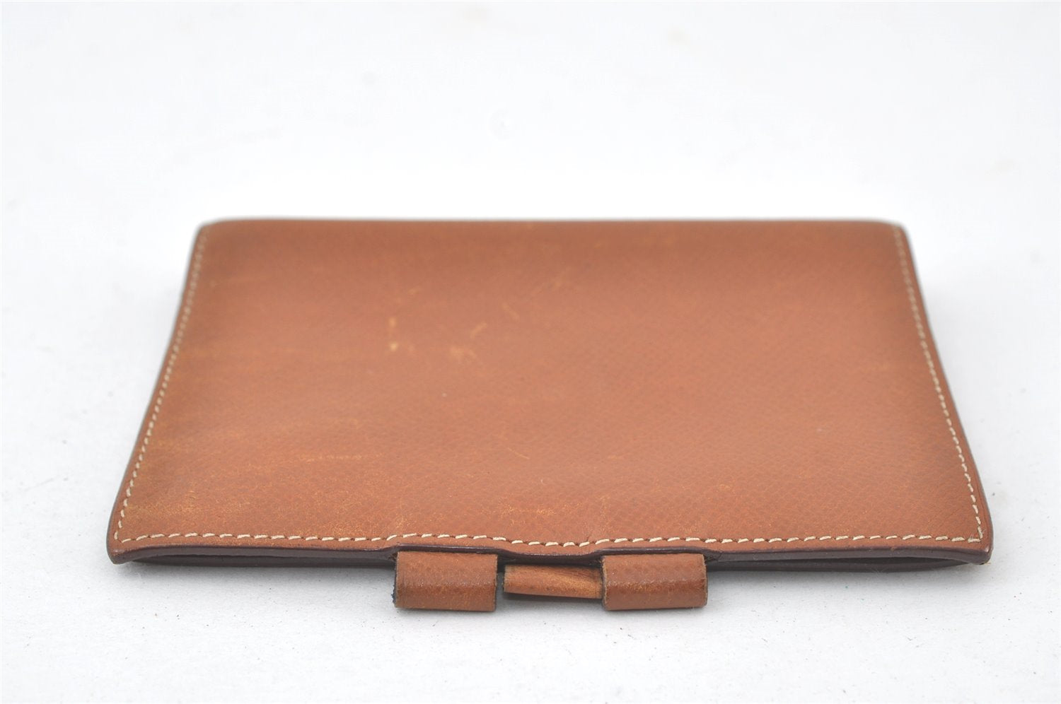 Authentic HERMES Agenda GM Notebook Cover Day Planner Leather Brown 6497K