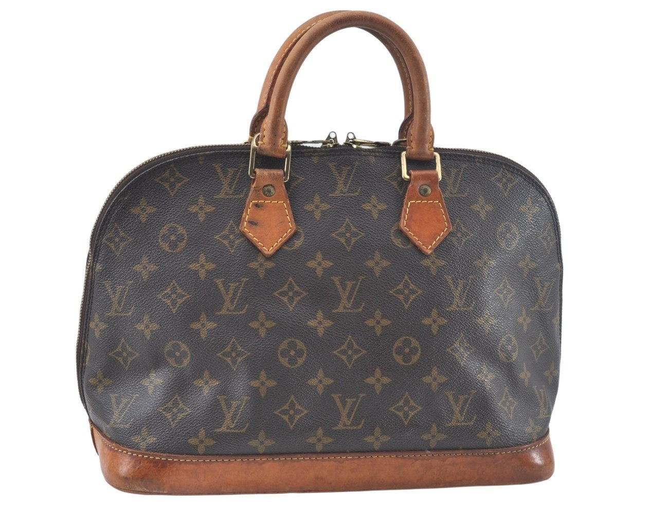 Authentic Louis Vuitton Monogram Alma Hand Bag Purse M51130 LV 6498J