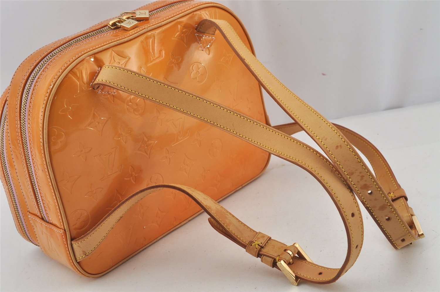 Authentic Louis Vuitton Vernis Murray Backpack Orange M91039 LV 6499J