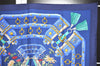 Authentic HERMES Carre 90 Scarf "aux champs" Silk Navy 6499K