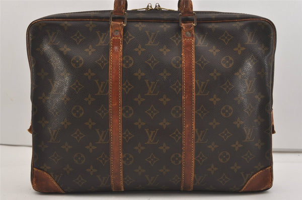 Authentic Louis Vuitton Monogram Porte Documents Voyage M53361 Briefcase 6500J