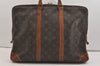 Authentic Louis Vuitton Monogram Porte Documents Voyage M53361 Briefcase 6500J