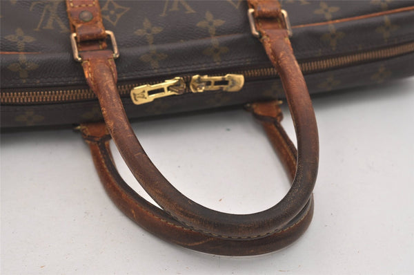 Authentic Louis Vuitton Monogram Porte Documents Voyage M53361 Briefcase 6500J