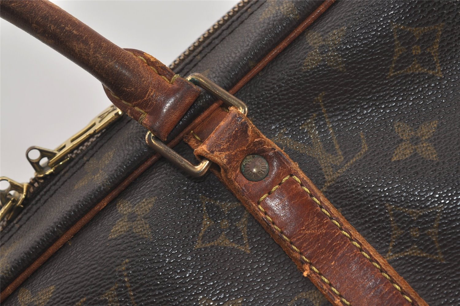 Authentic Louis Vuitton Monogram Porte Documents Voyage M53361 Briefcase 6500J