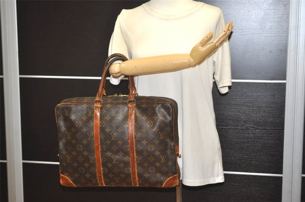Authentic Louis Vuitton Monogram Porte Documents Voyage M53361 Briefcase 6500J