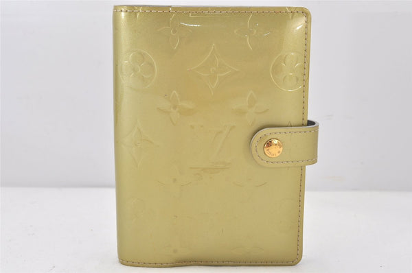 Authentic Louis Vuitton Vernis Agenda PM Notebook Cover Green R21002 LV 6500K