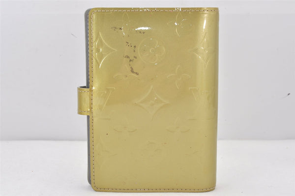Authentic Louis Vuitton Vernis Agenda PM Notebook Cover Green R21002 LV 6500K
