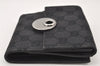 Authentic GUCCI Eclipse Bifold Wallet Purse GG Canvas Leather 120932 Black 6501K