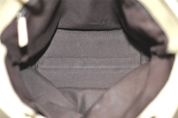 Authentic GUCCI Eclipse Shoulder Tote Bag GG Canvas Leather 120840 Brown 6502I