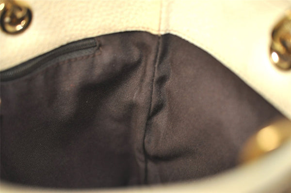 Authentic GUCCI Eclipse Shoulder Tote Bag GG Canvas Leather 120840 Brown 6502I