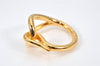 Authentic HERMES Scarf Ring Jumbo Circle Design Gold Tone 6502K