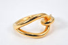 Authentic HERMES Scarf Ring Jumbo Circle Design Gold Tone 6502K