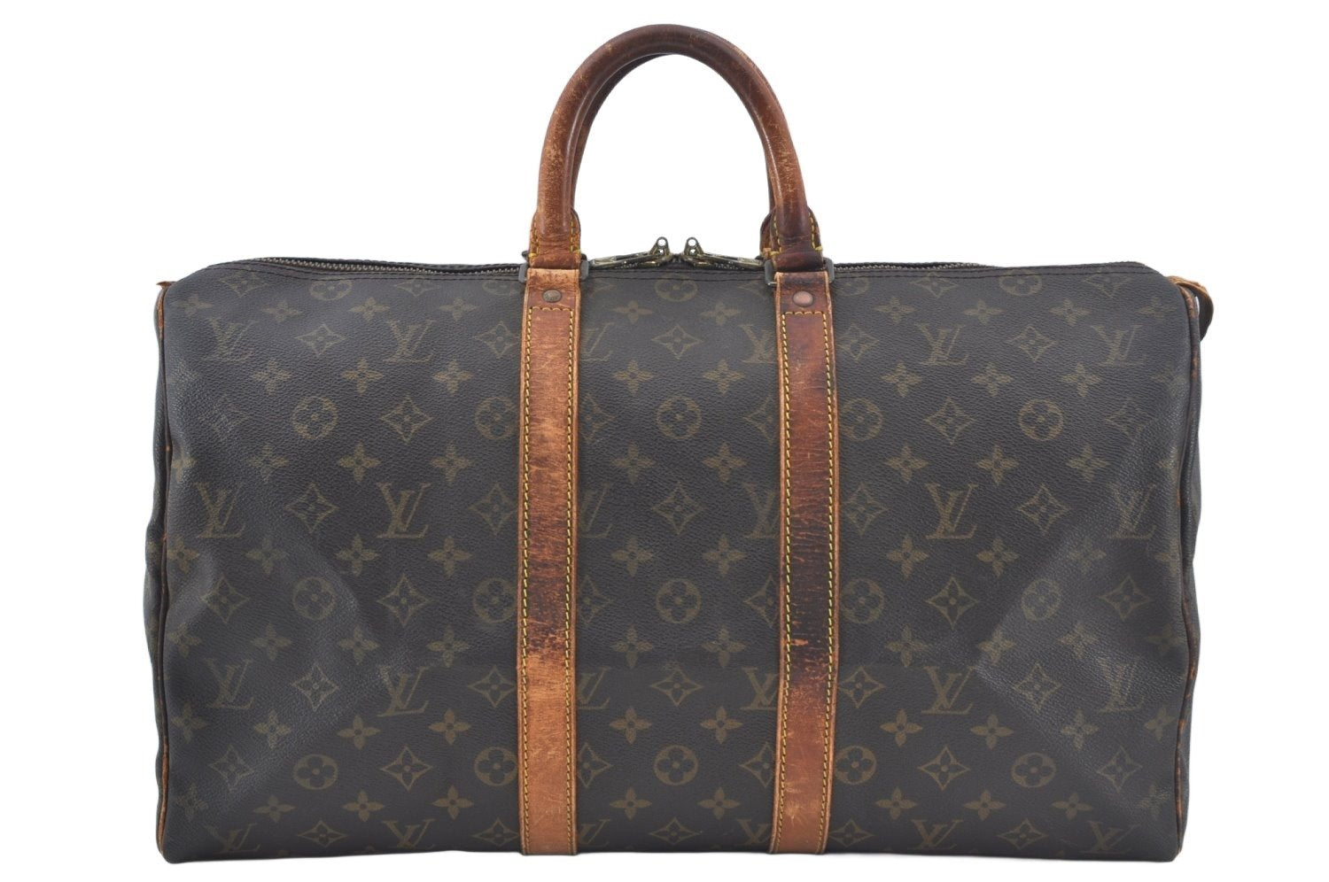 Auth Louis Vuitton Monogram Keepall 45 Travel Boston Bag M41428 LV Junk 6503J