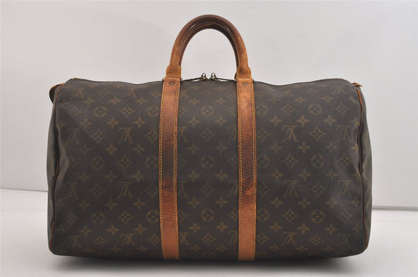 Authentic Louis Vuitton Monogram Keepall 45 Travel Boston Bag M41428 LV 6503J