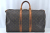 Auth Louis Vuitton Monogram Keepall 45 Travel Boston Bag M41428 LV Junk 6503J