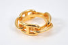 Authentic HERMES Scarf Ring Chaine d'Ancre Chain Design Gold Tone 6503K