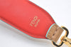 Authentic FENDI Shoulder Strap You Leather 35.8" Beige Red Light Blue 6504K