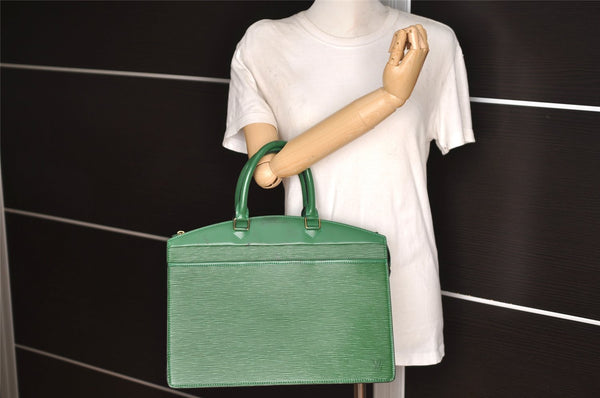 Authentic Louis Vuitton Epi Riviera Hand Bag Green M48184 LV Junk 6505I