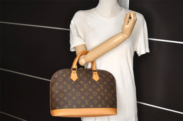 Authentic Louis Vuitton Monogram Alma Hand Bag Purse M51130 LV 6506I