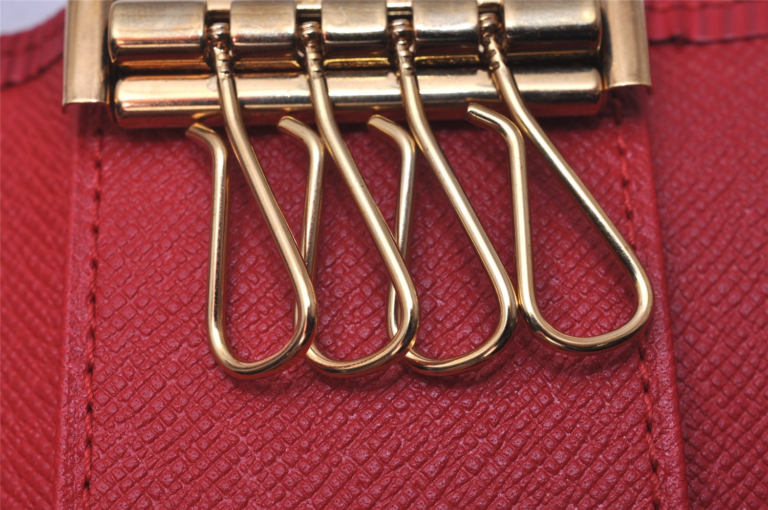 Authentic Louis Vuitton Epi Multicles 4 Key Case Red M63827 LV 6507I