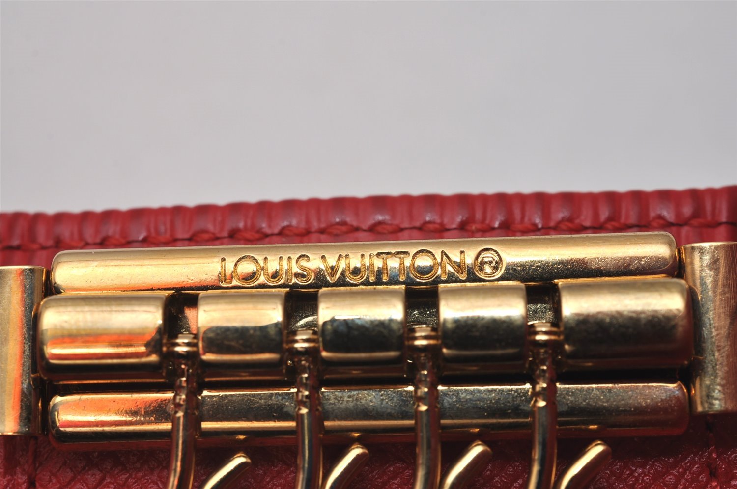 Authentic Louis Vuitton Epi Multicles 4 Key Case Red M63827 LV 6507I