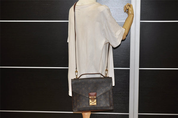 Authentic Louis Vuitton Monogram Monceau 2Way Shoulder Hand Bag M51185 LV 6511K