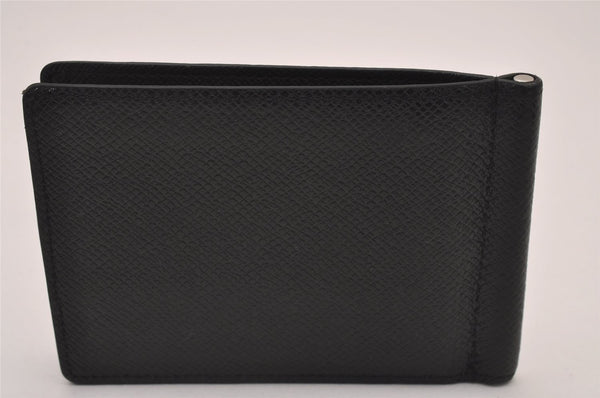 Authentic Louis Vuitton Taiga Portefeuille Pince Card Case Black M62978 LV 6512I