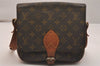 Authentic Louis Vuitton Monogram Cartouchiere MM Shoulder Bag Old Model 6512J