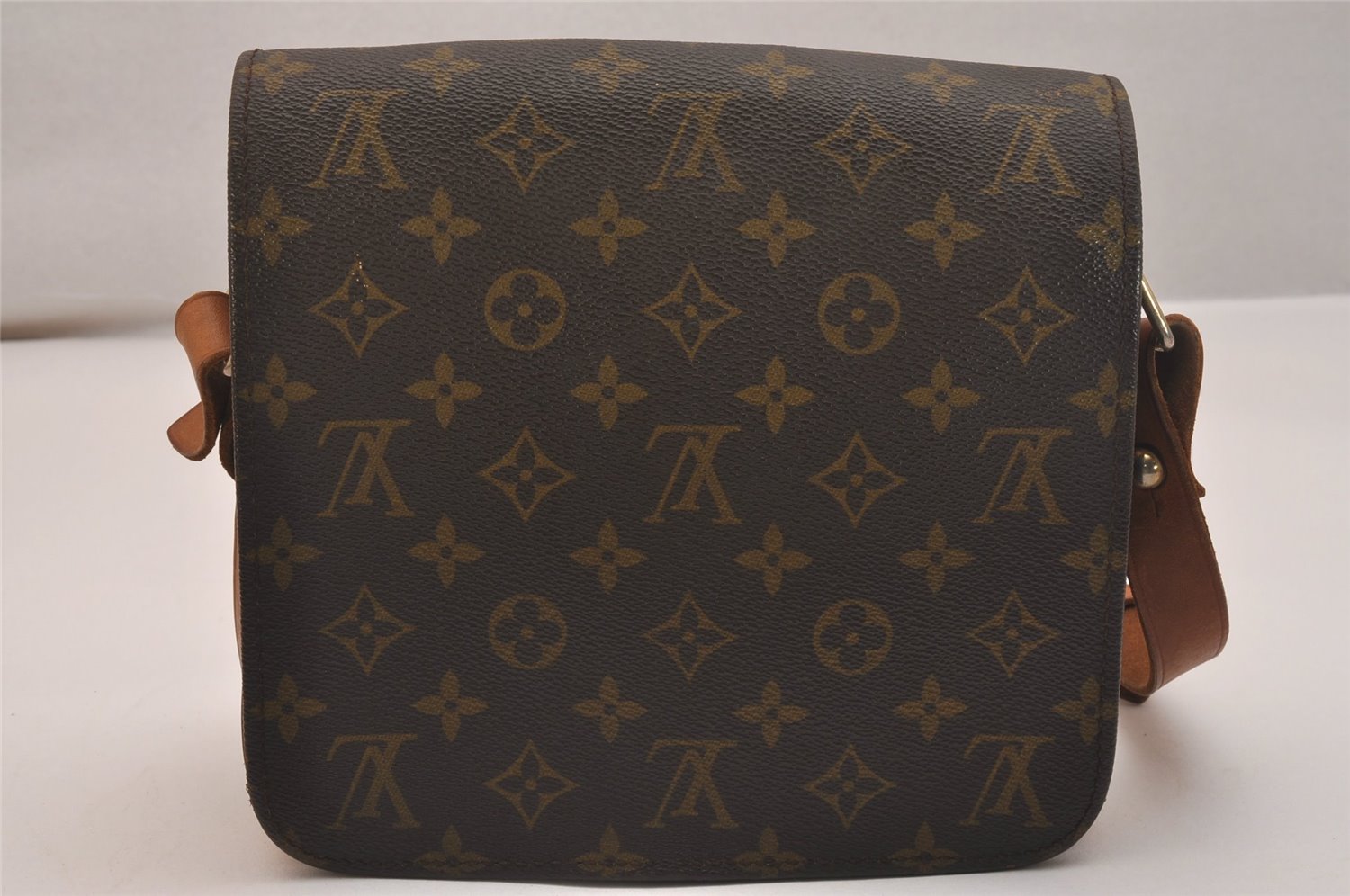 Authentic Louis Vuitton Monogram Cartouchiere MM Shoulder Bag Old Model 6512J